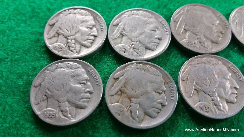 Group of (10) Buffalo Nickels