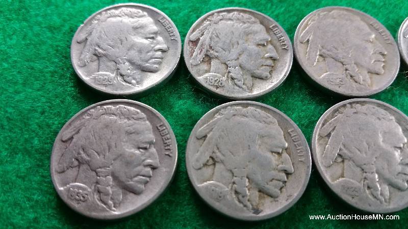 Group of (10) Buffalo Nickels