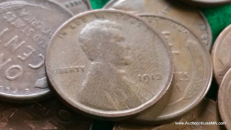 Lot of Wheat Cents 1910 - 1950s
