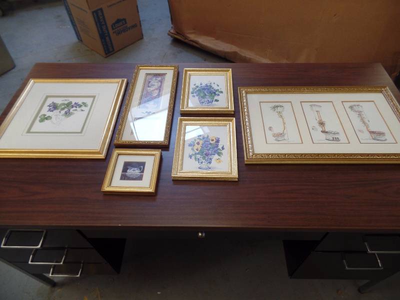 Gold-Framed Watercolor Prints
