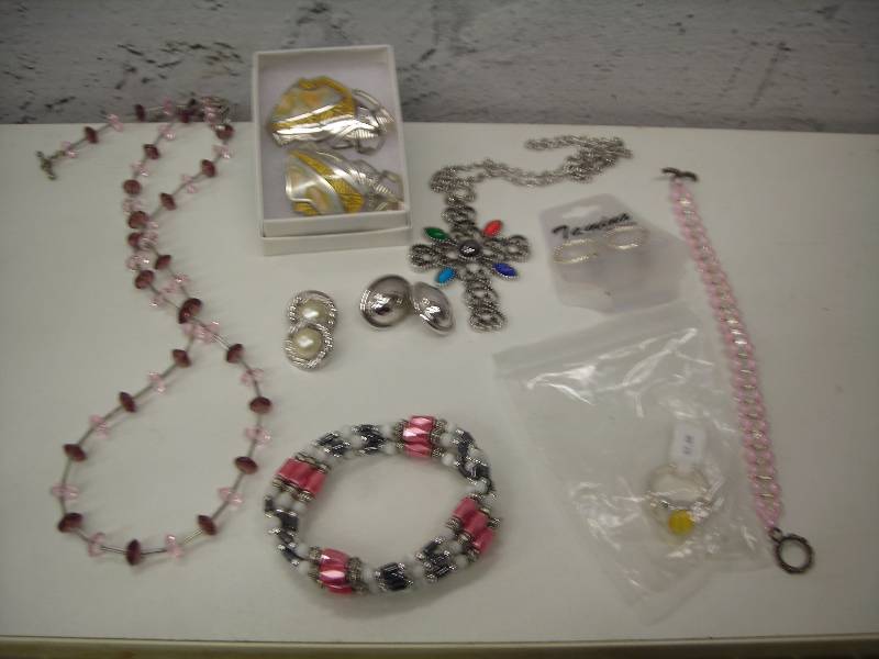 Lot Of Assorted Silvertone Jewelry