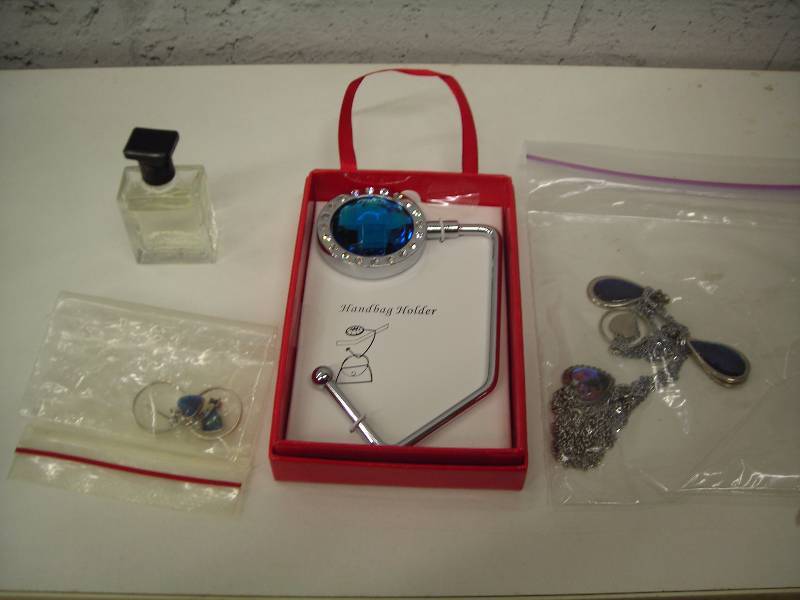 Blue Gem Jewelry & Purse Holder