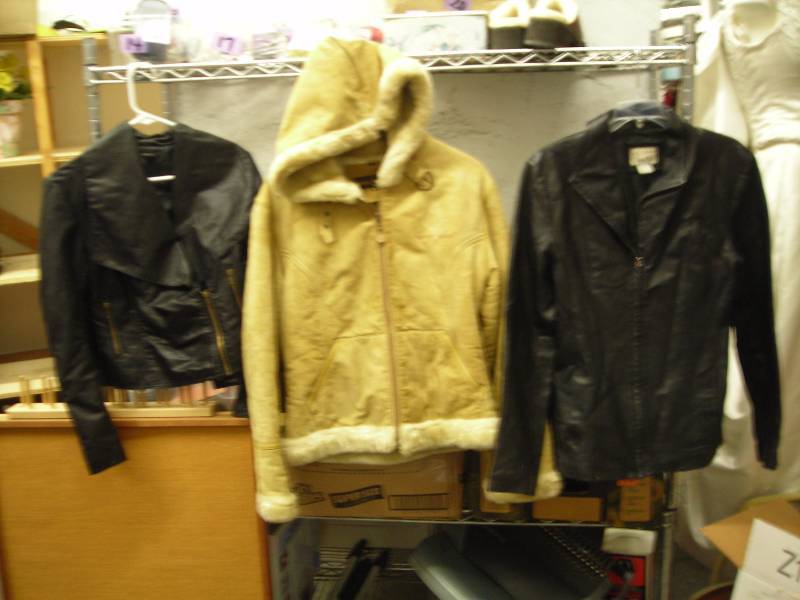 Black Leather Jacket Ladies Size M, Baby Phat Ladies Size L, One Other