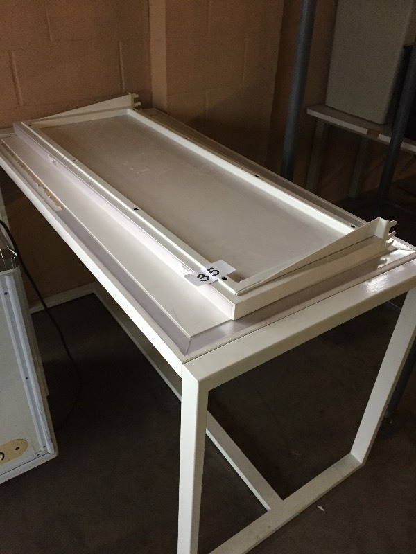 Retail display table and shelf