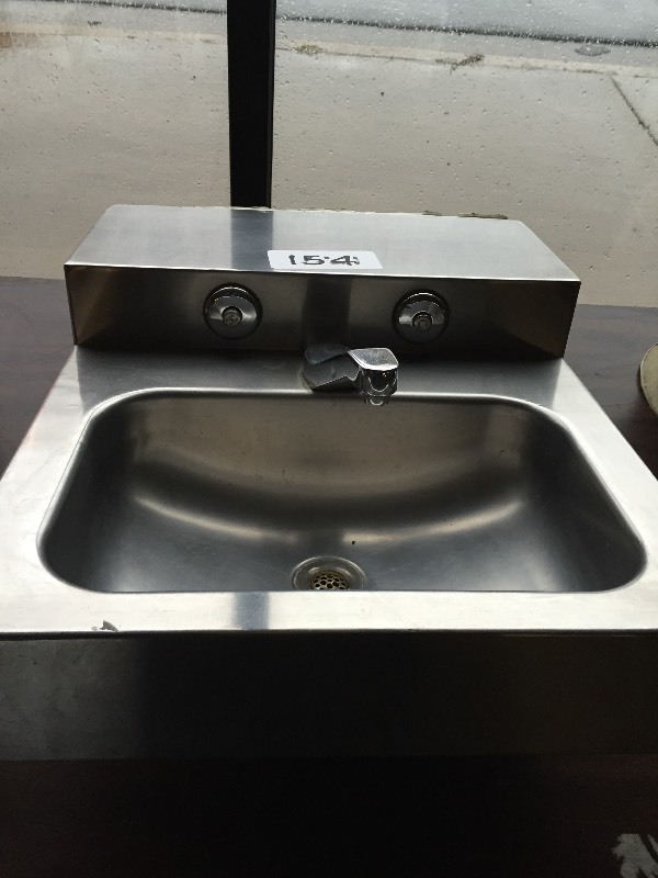 Stainless wall mount sink