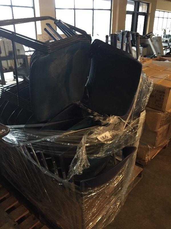 Lot of plastic office chairs