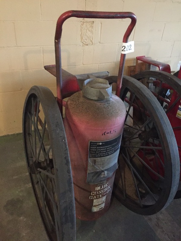 Antique fire hydrant cart
