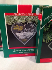 Hallmark Twelve Days of Christmas Series Ornaments