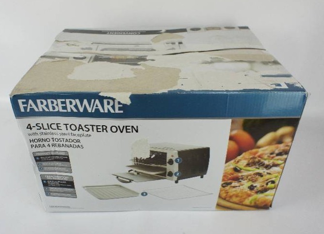 lot 59 image: Farbeware 4 Slice Toaster Oven