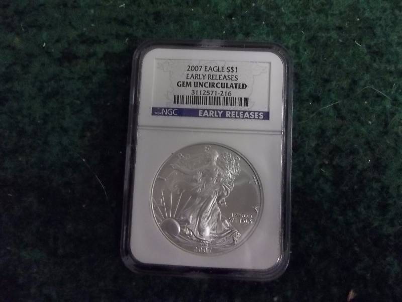 2007 Silver Eagle PCGS Graded Gem Unc