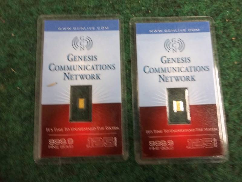 2-Gold Bars 999.9 Fine .125 Grams Each (.250 Grams Total)