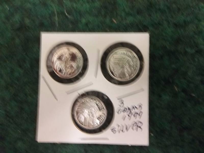 3 -1 Gram Silver Rounds .999 Fine