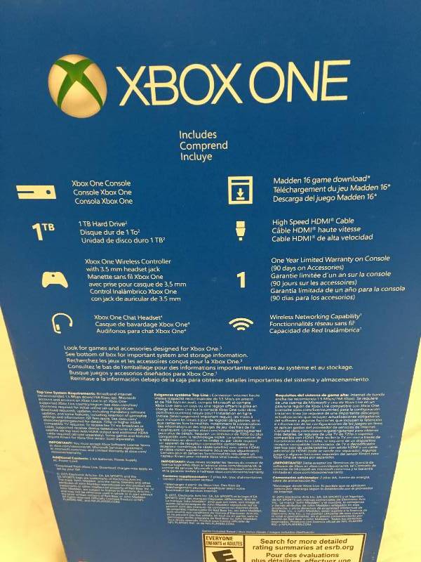 lot 2 image: Xbox One 1TB Console - EA Sports Madden NFL 16 Bundle retail $399