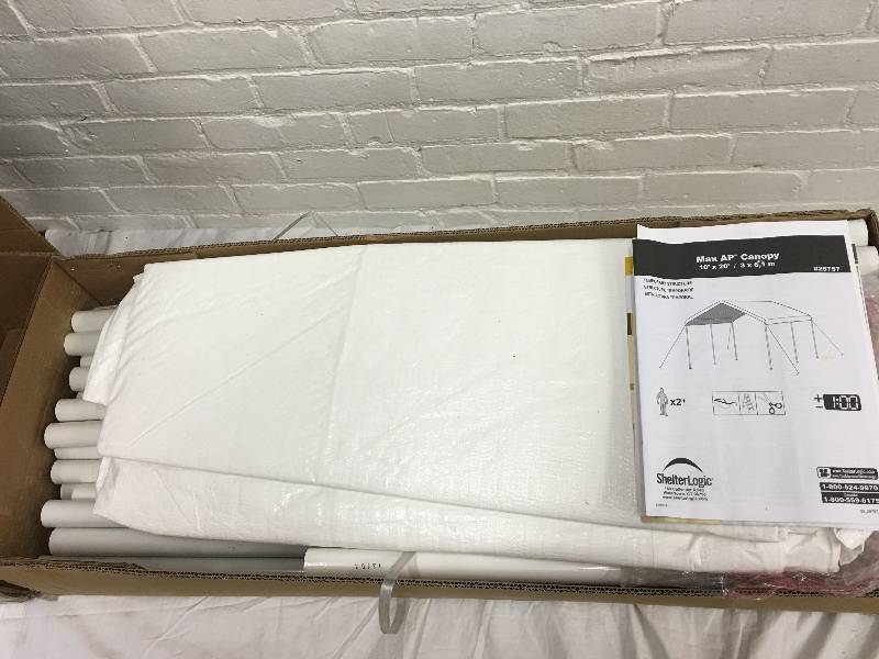 lot 83 image: ShelterLogic 10 x 20 6-Legged Canopy retail $199