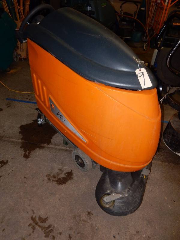 TASKI, Swingo 1650 Floor Scrubber.. No counter, but in very good shape.  Battery operated