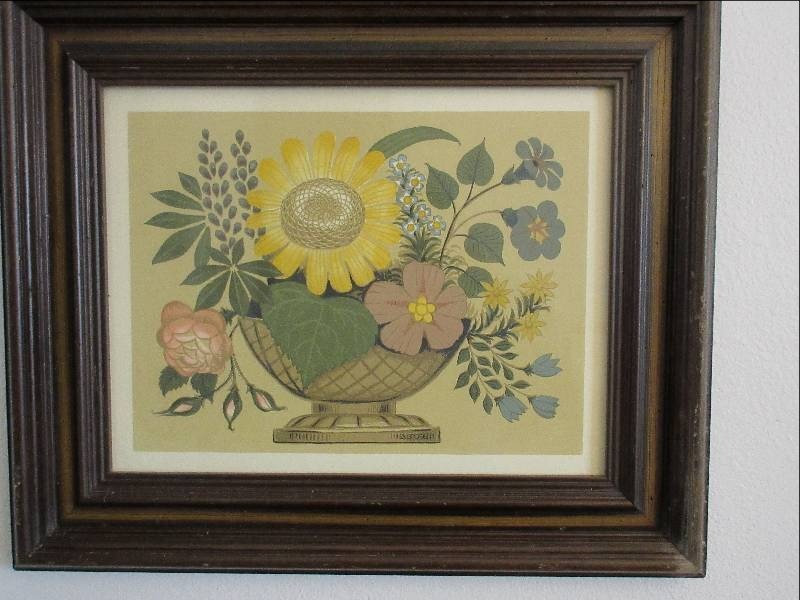 Vintage Mid-Century Turner Wall Accessory Floral Artwork