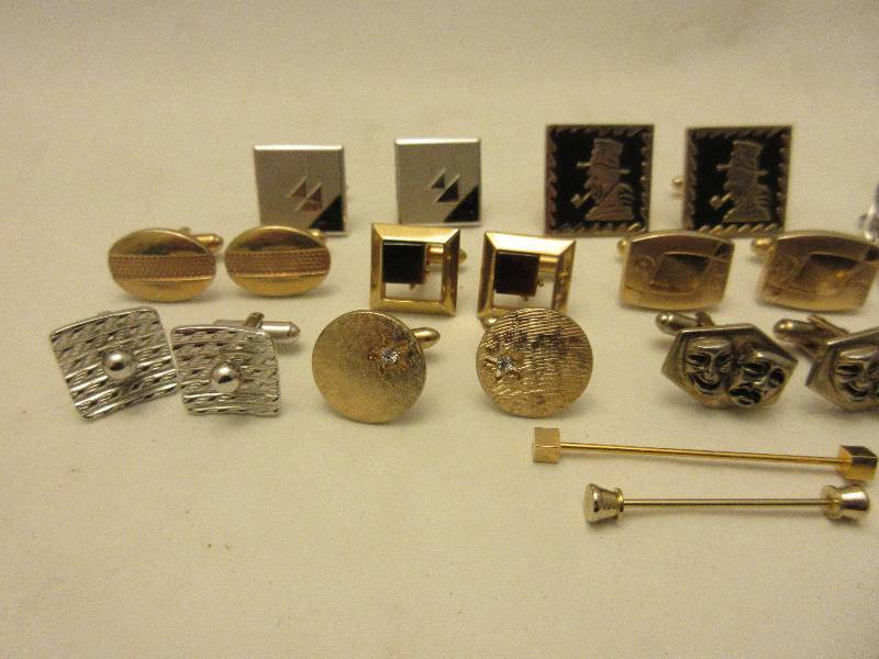 Collection Mens Jewelry Swank Cuff Links, Tie Bars, Tie Tacks