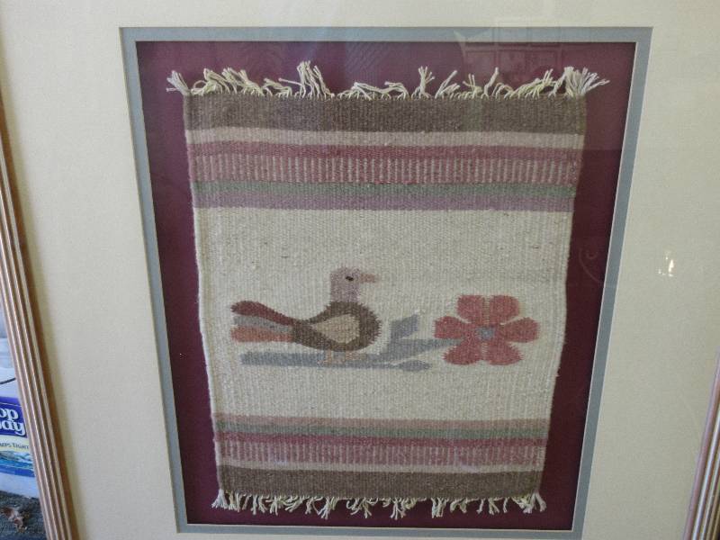 Framed Native American Woven Rug