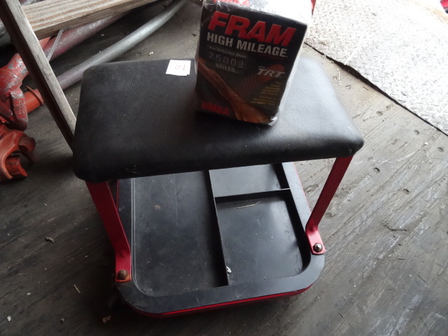 lot 10 image: Shop Seat on Wheels Fram  Oil Filter