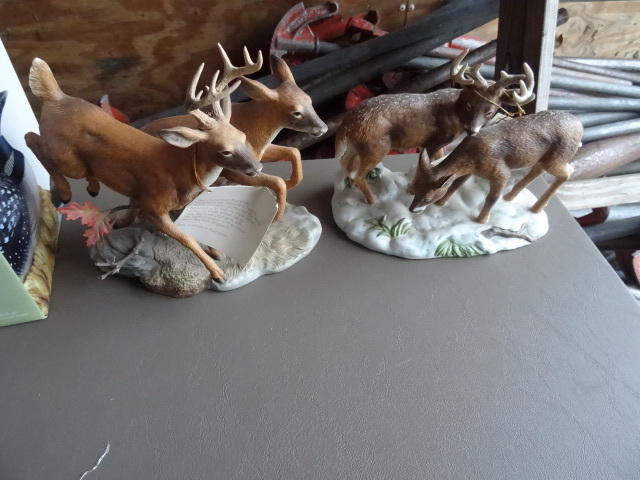lot 53 image: 2 Homco Collectible Deer Statues