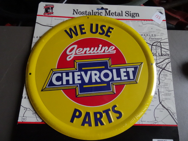 lot 135 image: Nostalgic Metal Sign