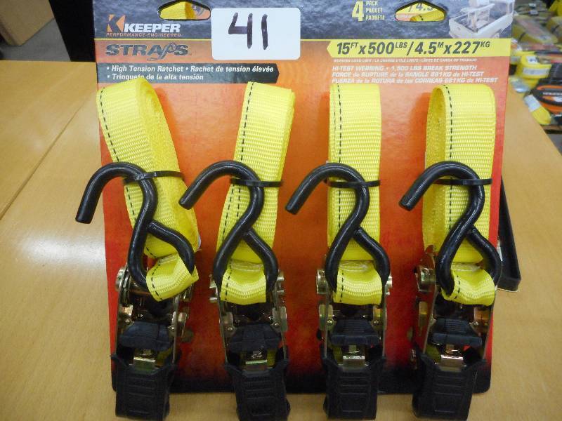 Unused Keeper 4-Pack 15ftx500# Ratc...