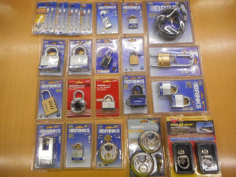 Box Of Misc Unused Locks, Lock Cab...