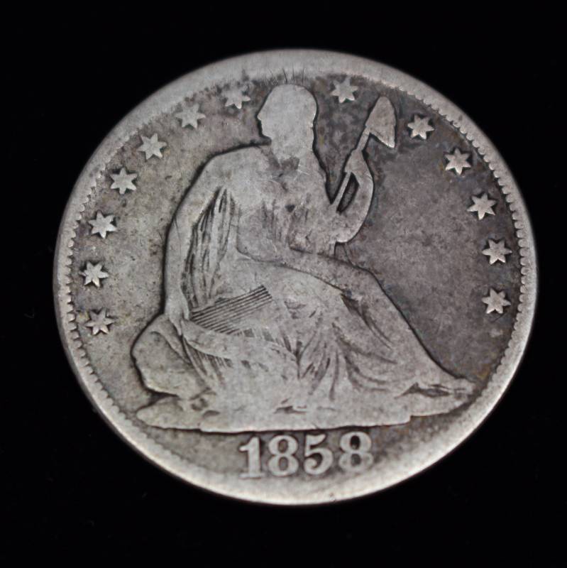 1858-O Seated Half Dollar Fine Condition