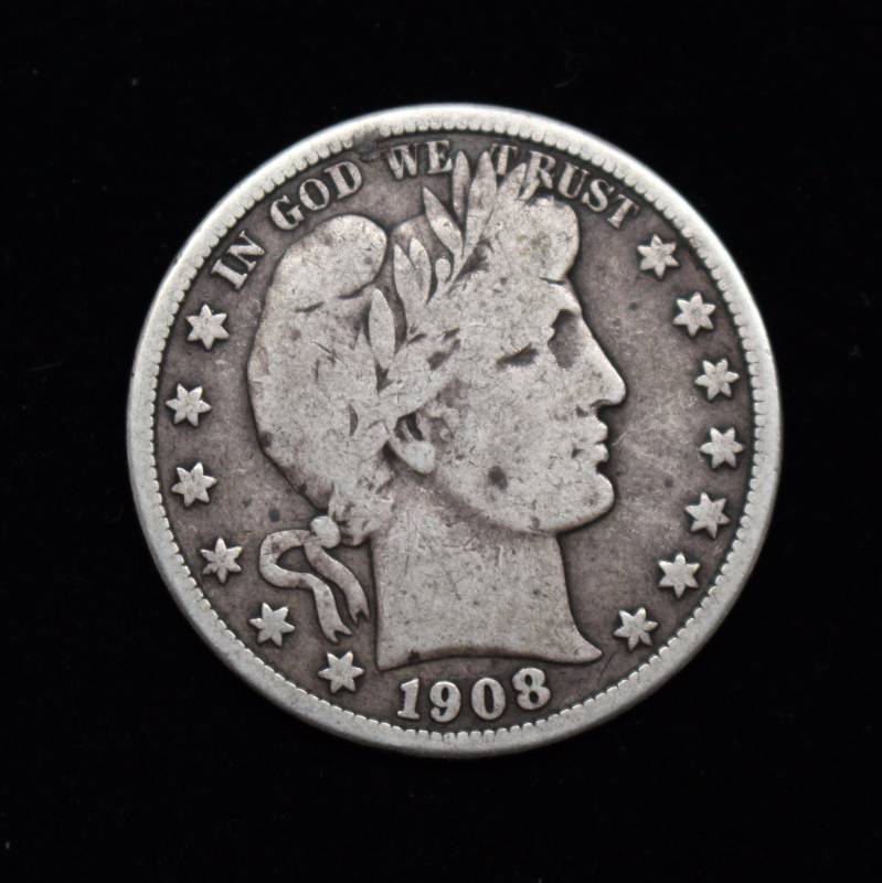 1908-D Barber Half Dollar Fine Condition