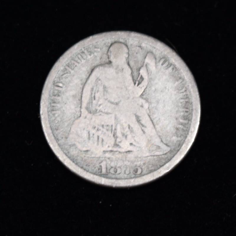 1875-CC Seated Dime VG Condition