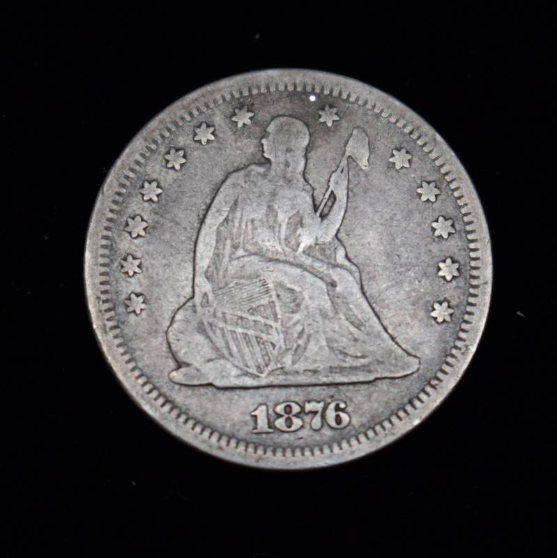 1876-S Seated Quarter Fine Condition