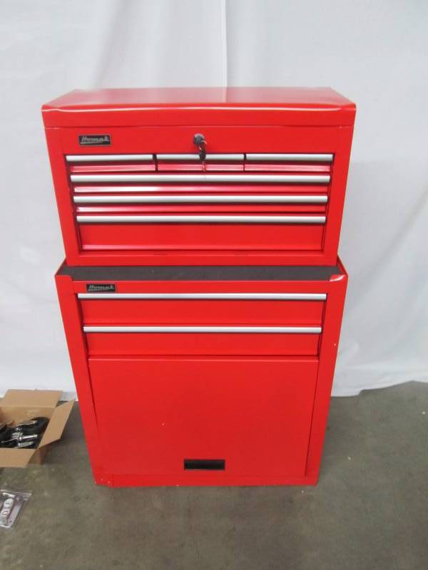 lot 34 image: Homak 8-Drawer Tool Tower