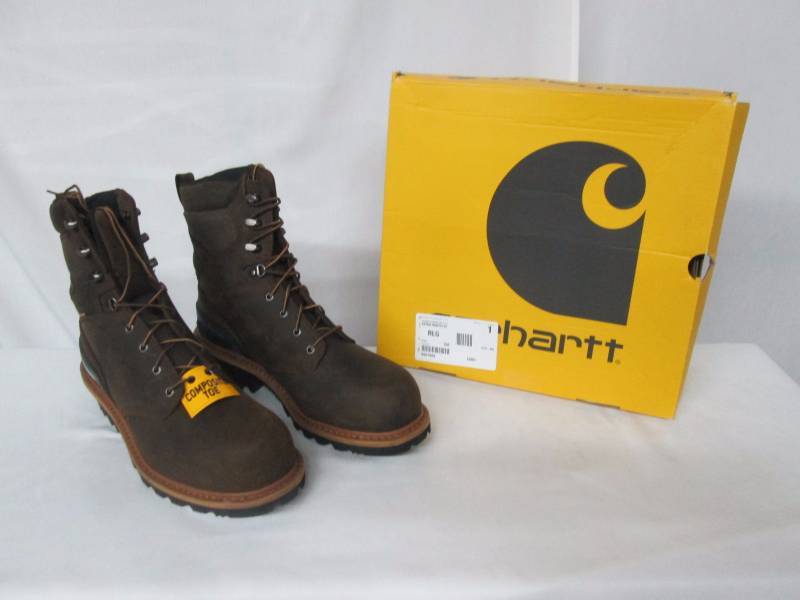 lot 51 image: Carhartt 8 Mens Composite Toe Logger Boot