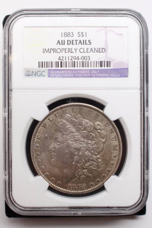 1883 Morgan Silver Dollar  NGC AU Details