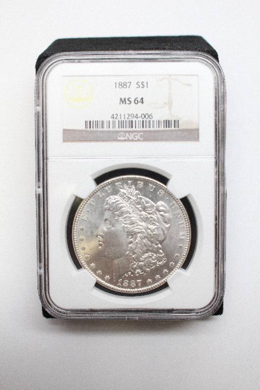 1887 Morgan Silver Dollar NGC MS64
