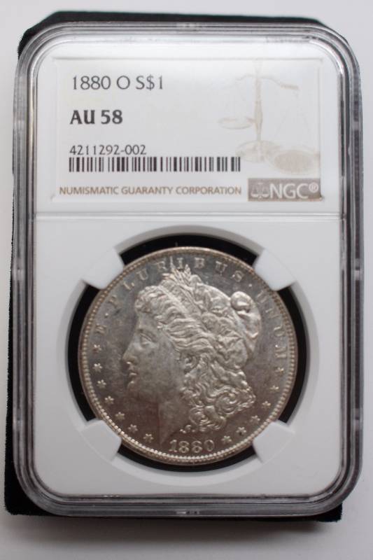 1880-O Morgan Silver Dollar NGC AU58