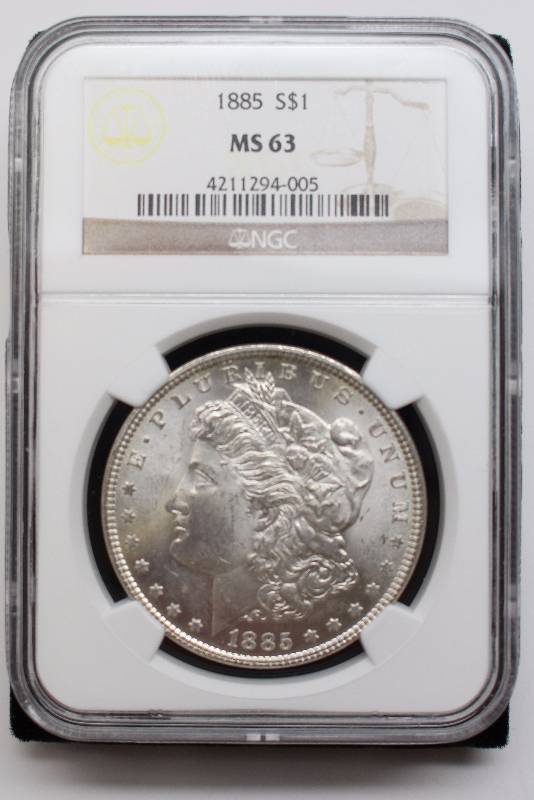 1885 Morgan Silver Dollar NGC MS63