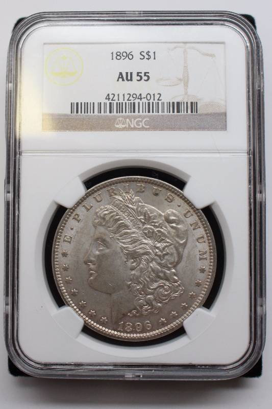 1896 Morgan Silver Dollar NGC AU55