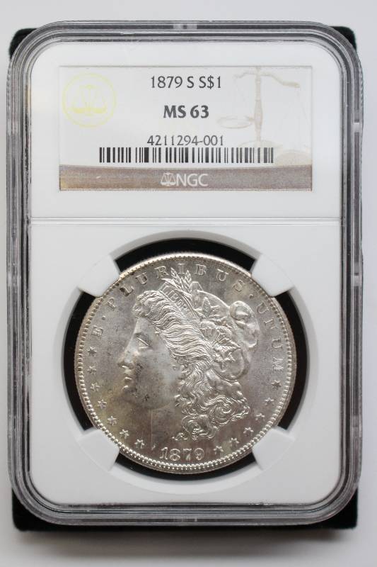 1879-S Morgan Silver Dollar NGC MS63