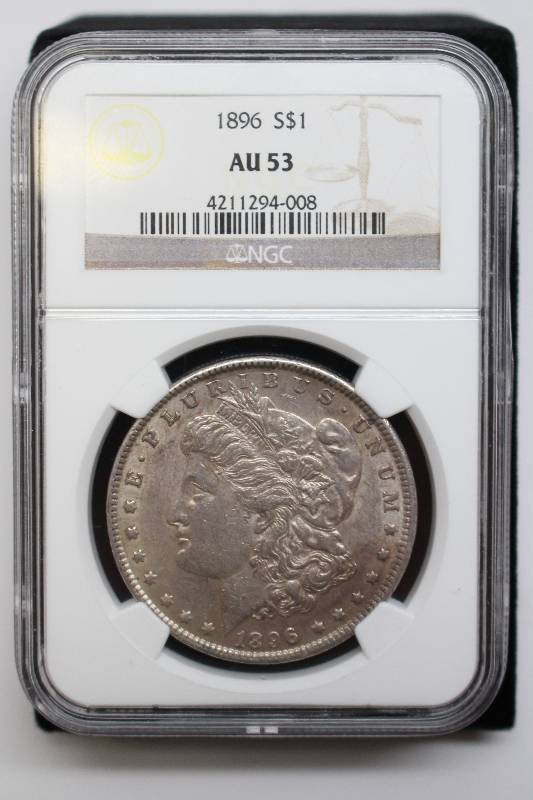 1896 Morgan Silver Dollar NGC AU53