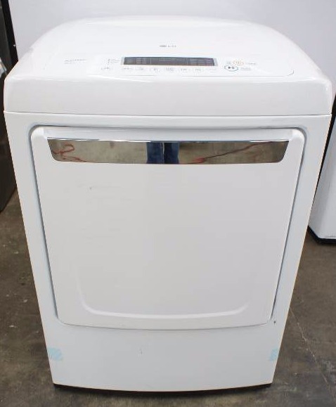 lot 8 image: LG Electric Dryer - Model # (DLE1101W)
