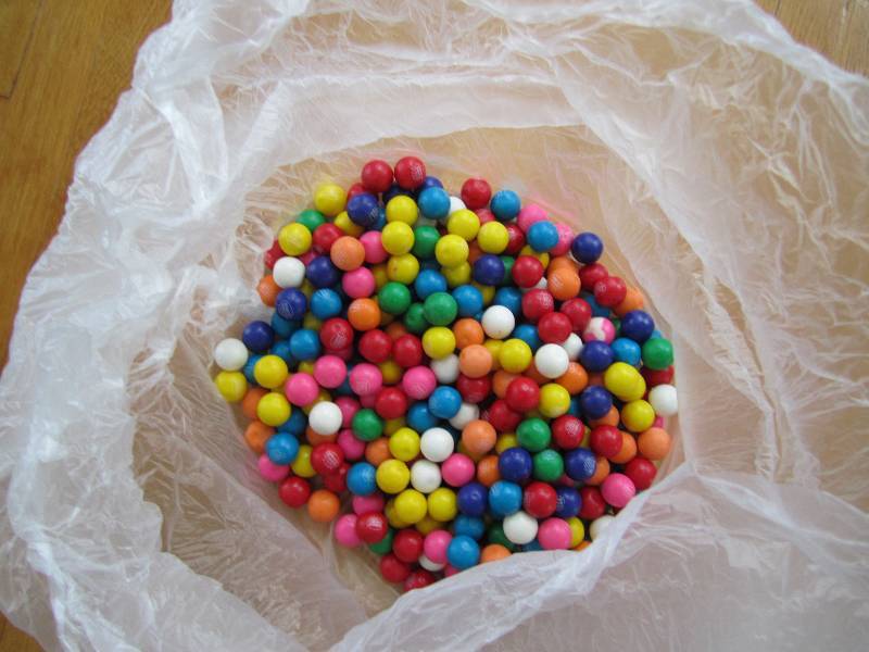 Bag of gum balls...