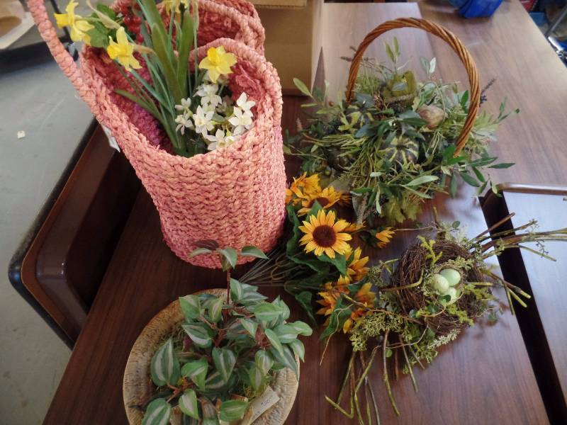 Decorative Flowers and Baskets