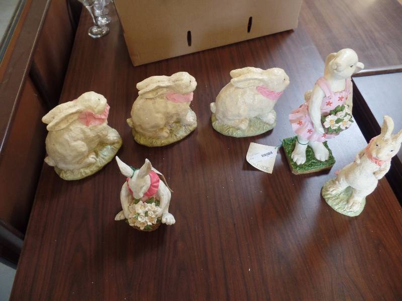 Easter Bunny Figurines and Valentines Items
