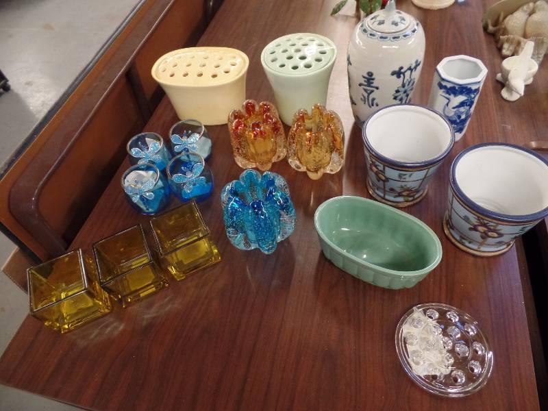 Candle Holders, Vases and Flower Frogs