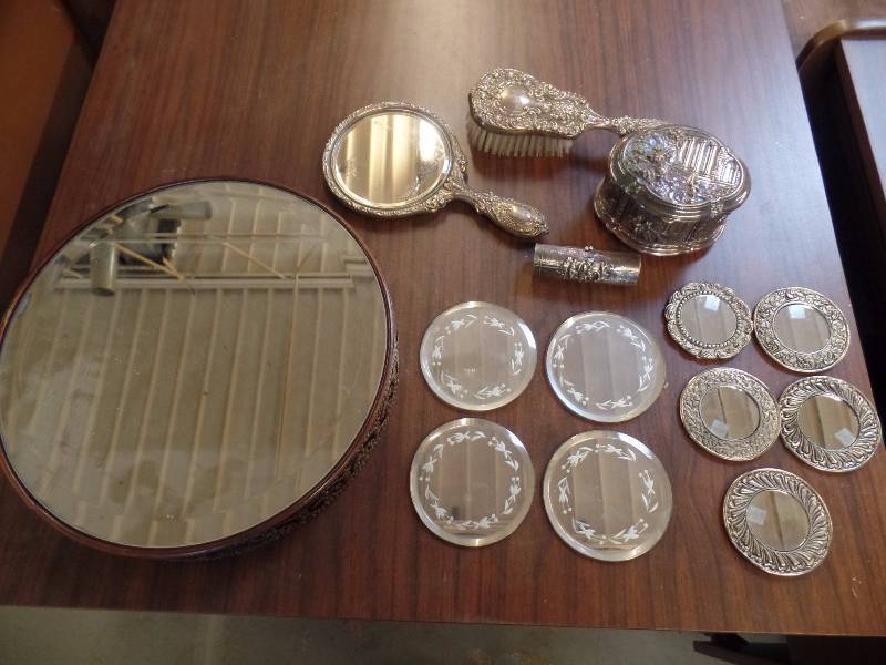 Display Mirrors and Silver Dressing Table Items