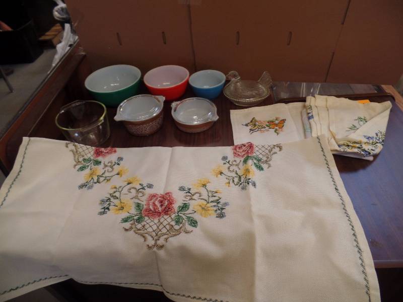 Pyrex and Needlepoint