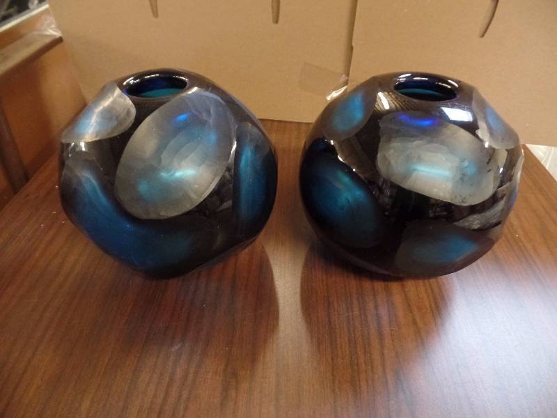 Large Round Glass Vases