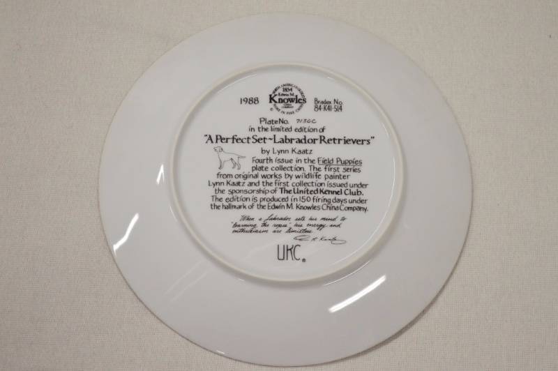 A Perfect Set-Labrador Retrievers Collectors Plate