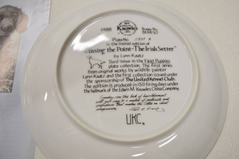 Missing the Point - The Irish Setter Collectors Plate
